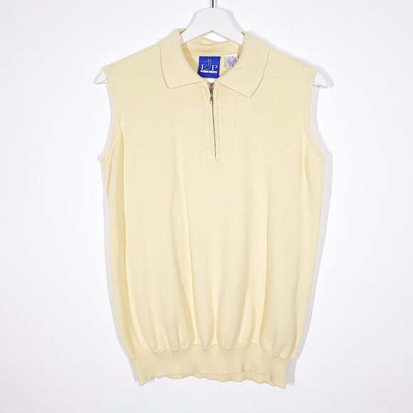 Vintage Yellow Collared Top - Picture 1 of 5